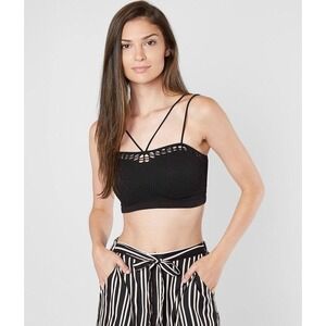 Buckle BKEssential Laser Cut Bralette Black XS/S NWOT MSRP $32
